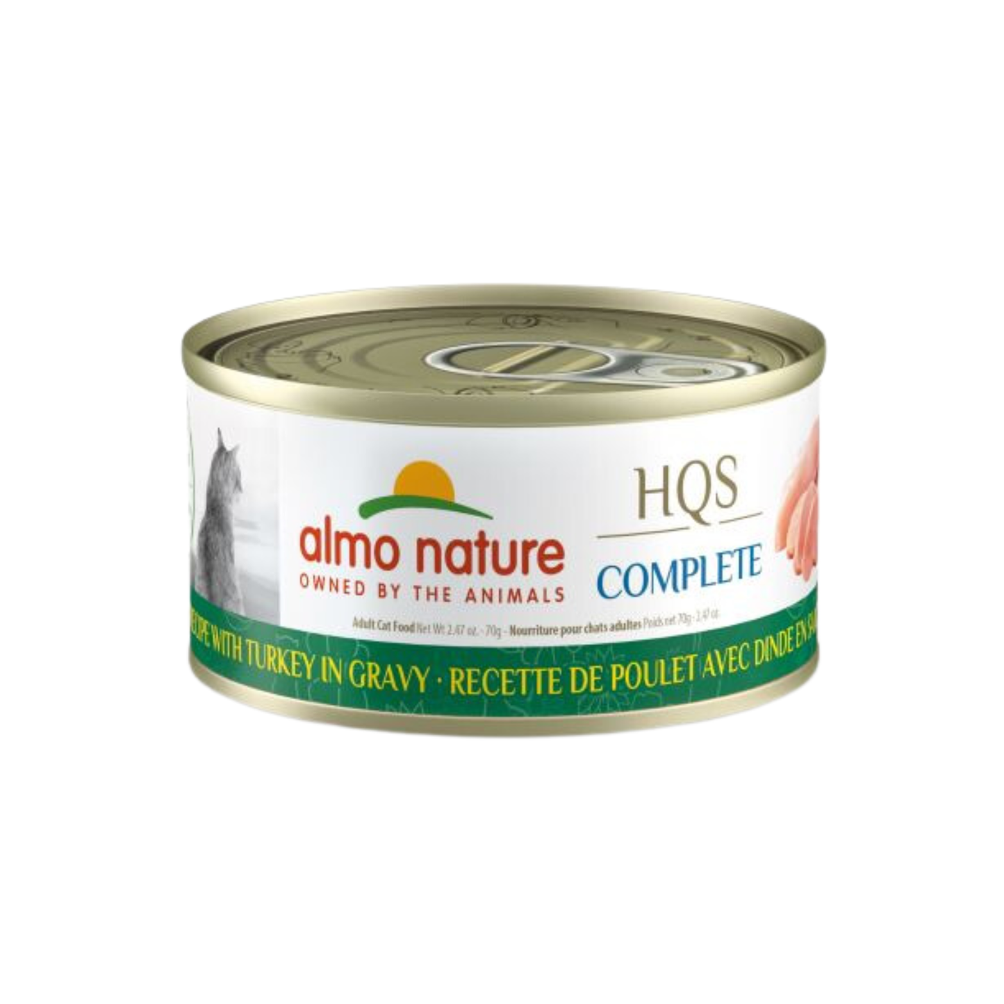 Almo Nature - Nourriture humide pour chat au poulet et à la dinde en sauce (morceaux déchiquetés)