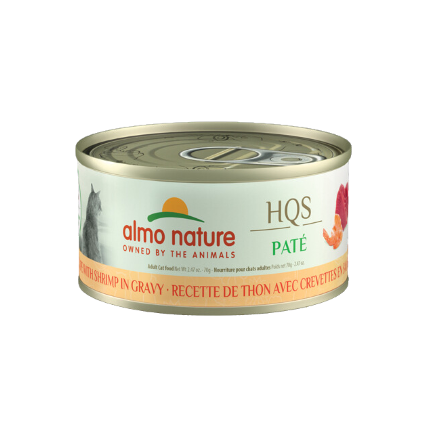 Almo Nature - Nourriture humide pour chat au thon et aux crevettes en sauce pour chat (pâté)