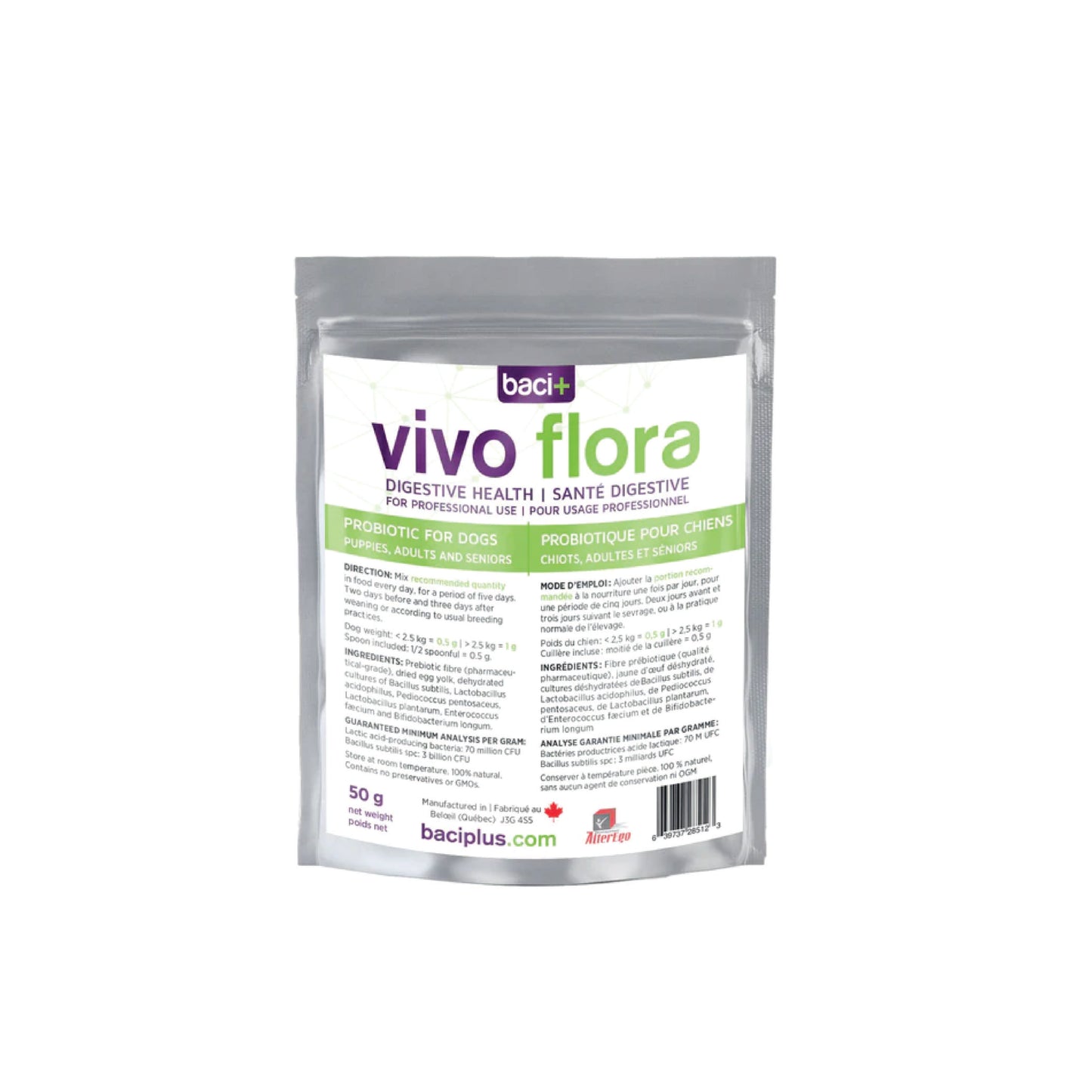 Baci + - Probiotiques Vivo Flora pour chien (50g)