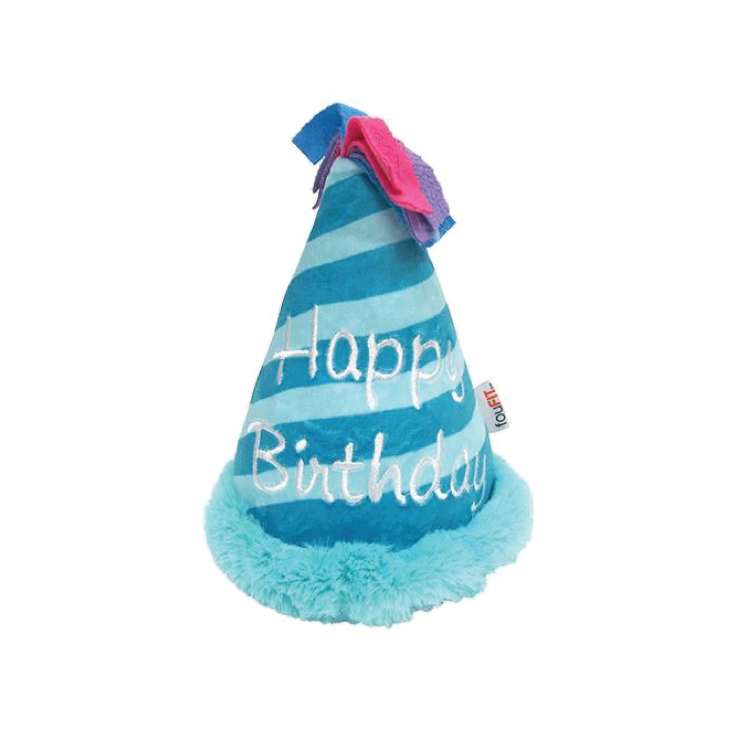 foufouBrands - Jouet pour chien en peluche en forme de chapeau d'anniversaire (couleurs disponibles)