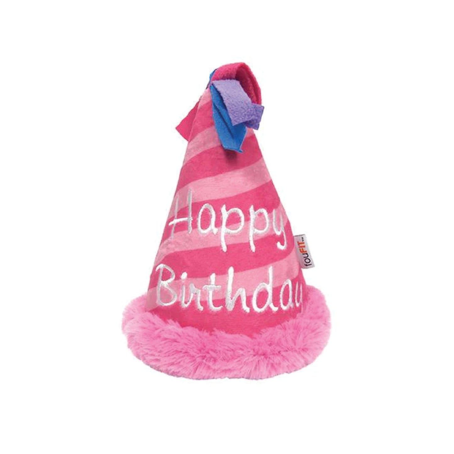 foufouBrands - Jouet pour chien en peluche en forme de chapeau d'anniversaire (couleurs disponibles)
