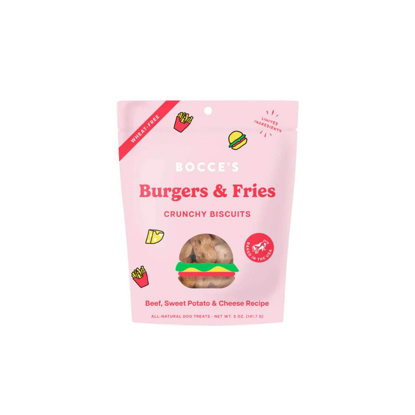 Bocce's Bakery - Burgers et frites gâteries croustillantes pour chien