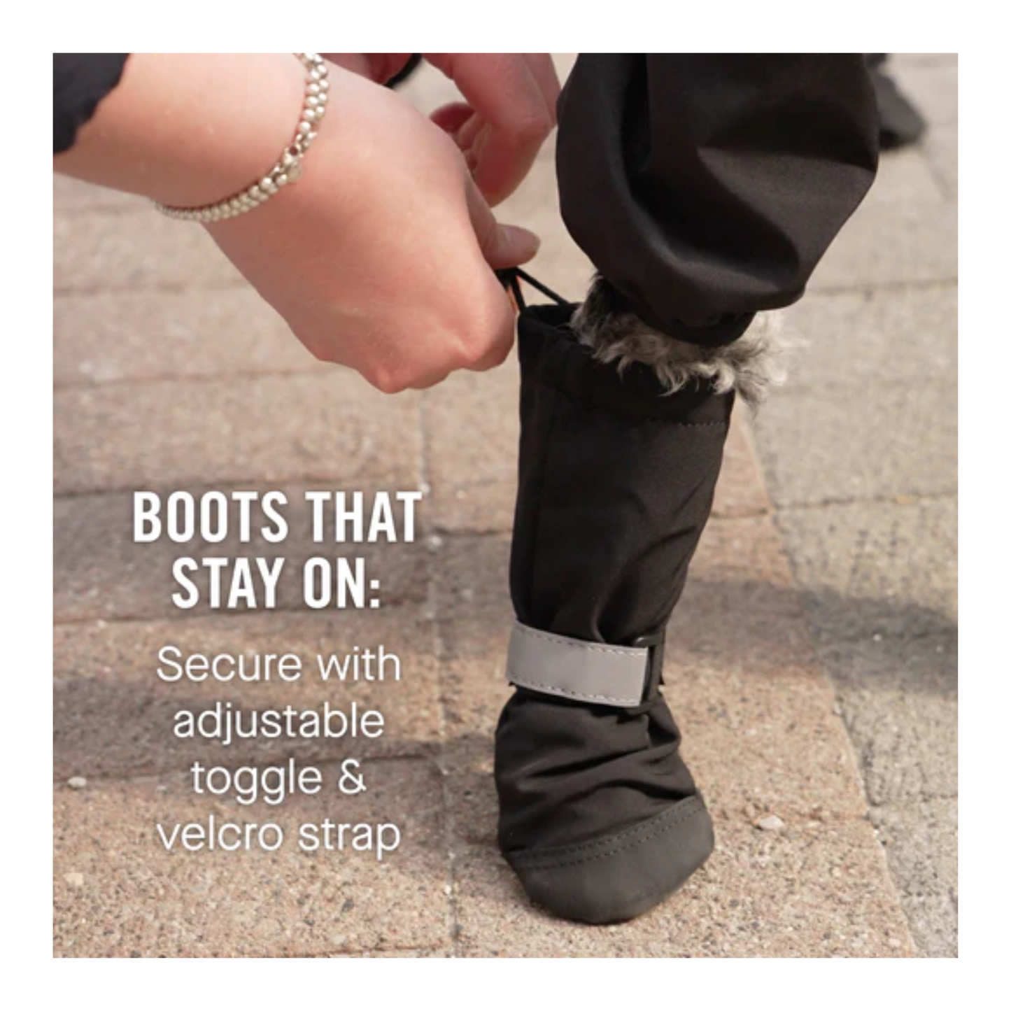 Canada Pooch - Bottes réfléchissantes et souples pour chien (noir)