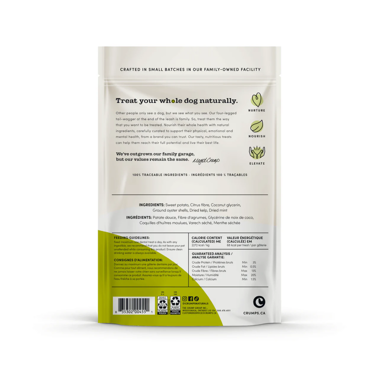 Crump's Natural - Bâtonnets dentaires pour chien Plaque Busters (Advanced Double Fraîcheur, paquet de 10)