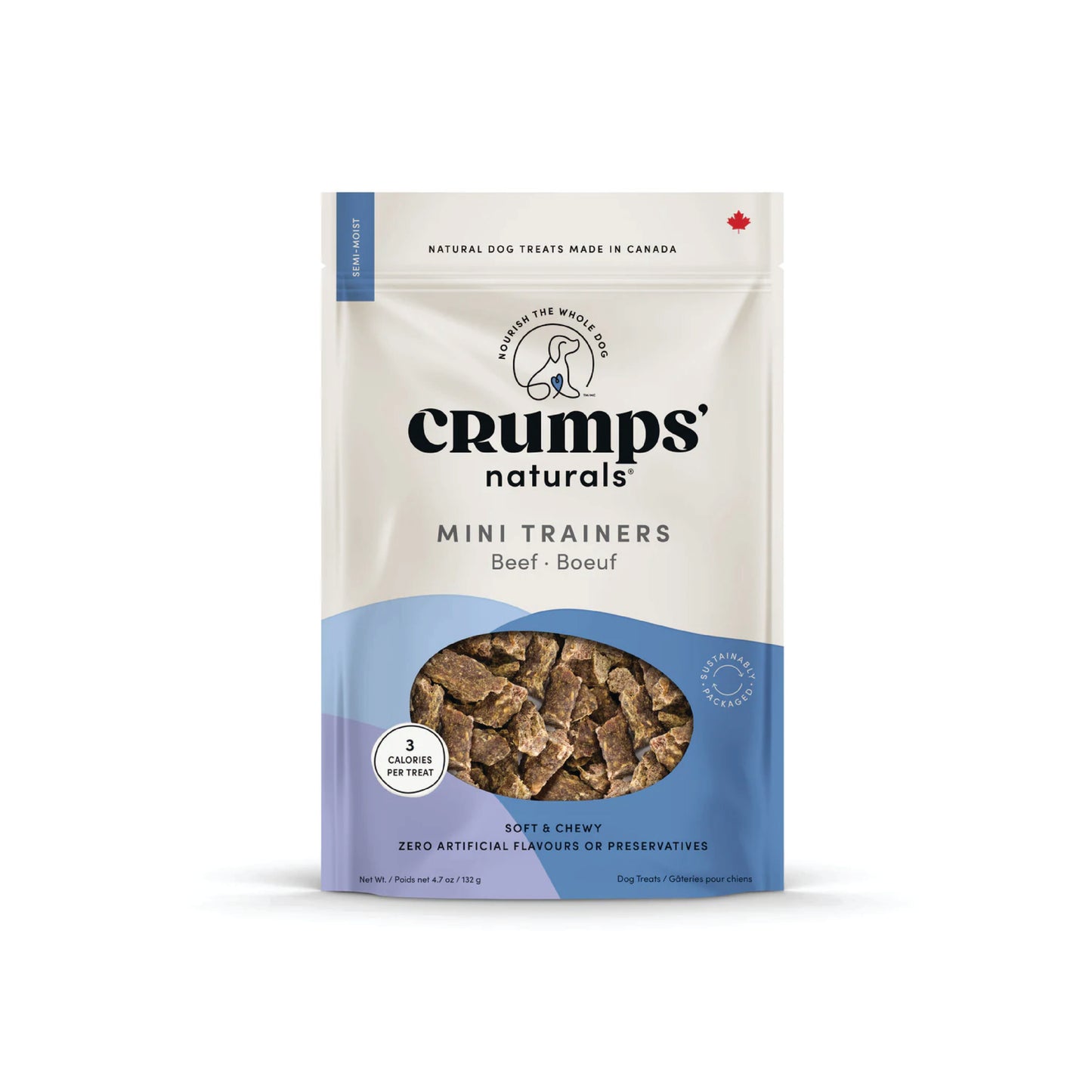 Crump's Natural - Mini friandises d'entraînement semi-humides pour chien (au bœuf)
