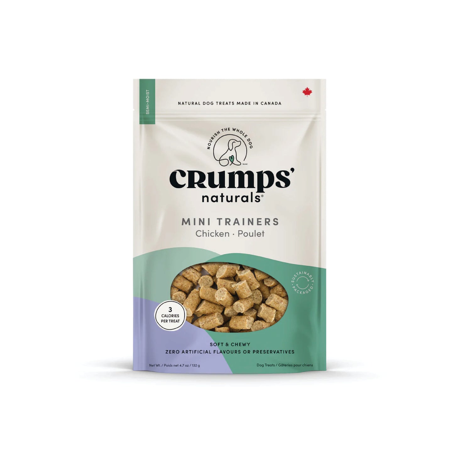 Crump's Natural - Mini friandises d'entraînement semi-humides pour chien (au poulet)