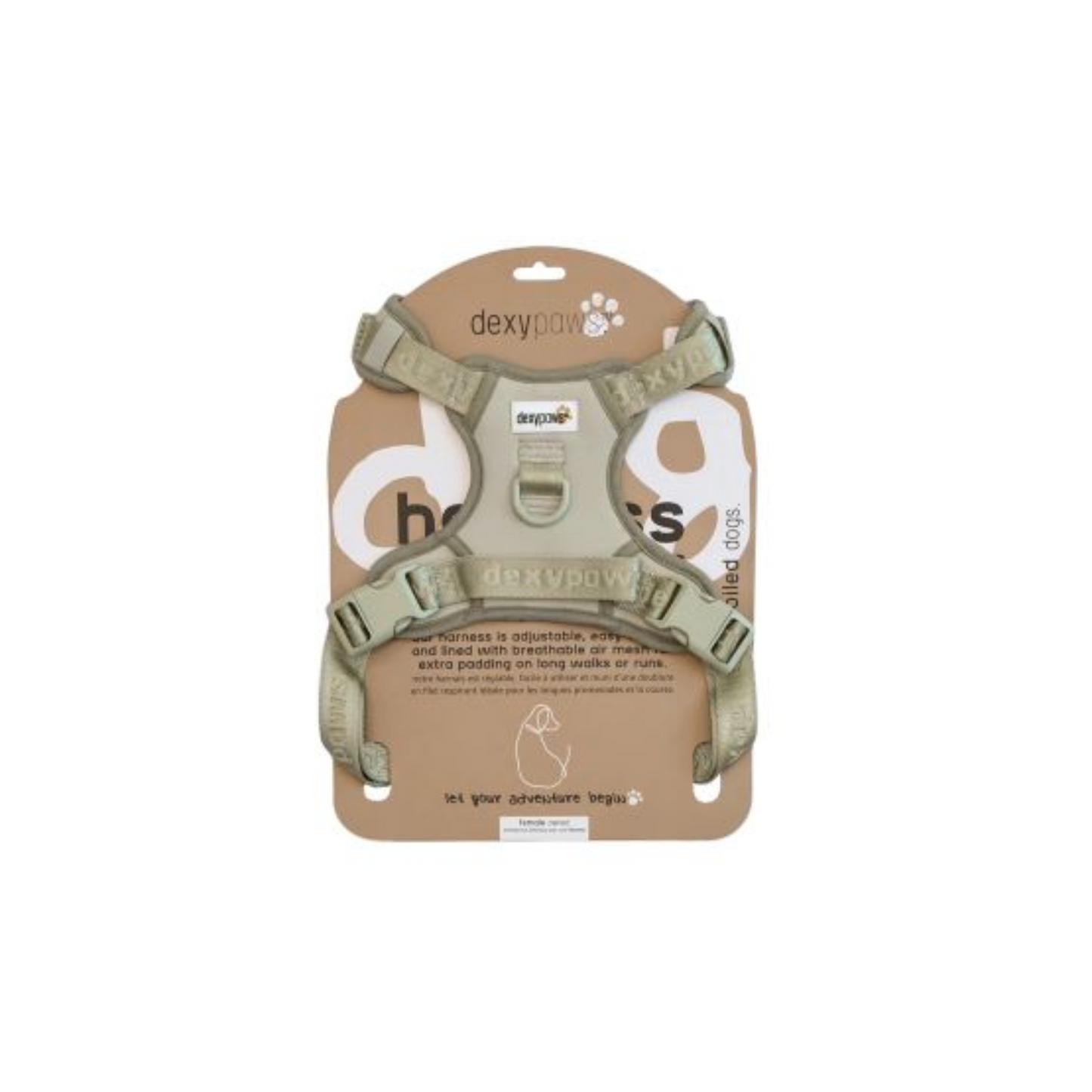 Dexypaws - No-pull Dog Harness (Sage Green)