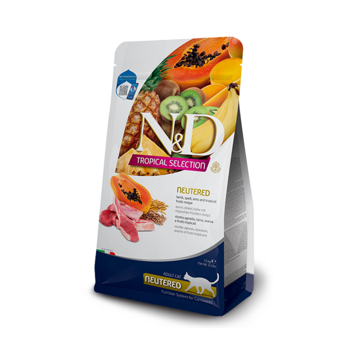 Farmina - Nourriture sèche pour chat stérilisé Tropical Selection (à l'agneau)