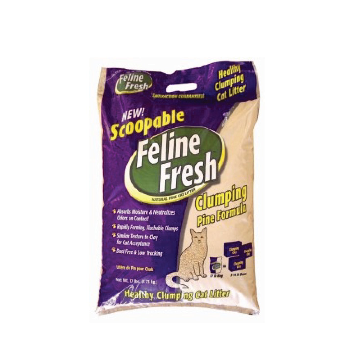 Feline Fresh - Litière agglomérante pour chat en pin