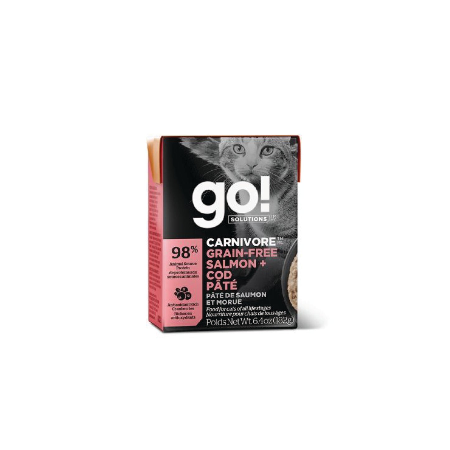 Go! - Carnivore Pâté pour chat au saumon & à la morue (sans grains)