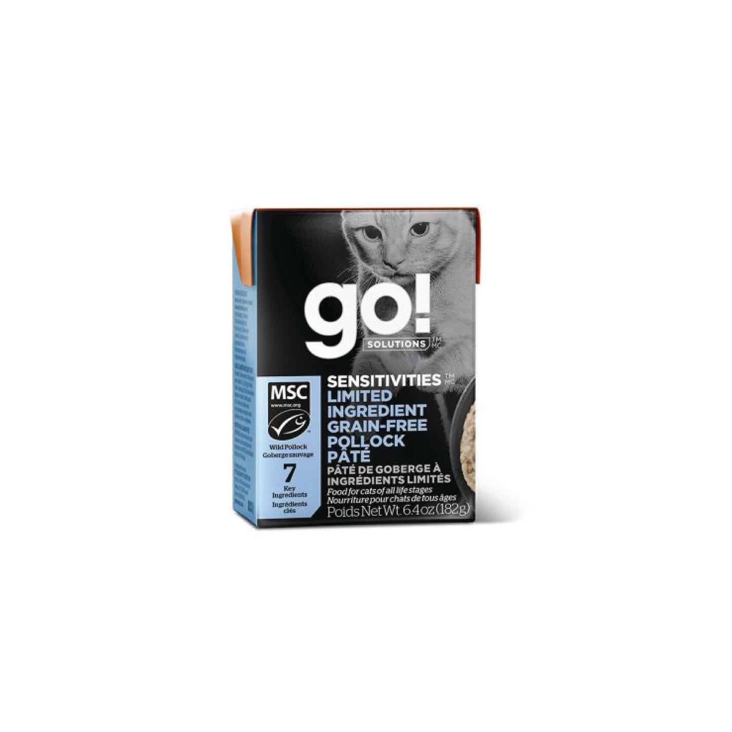 Go! - Sensitivities Pâté pour chat à la goberge (sans grains)