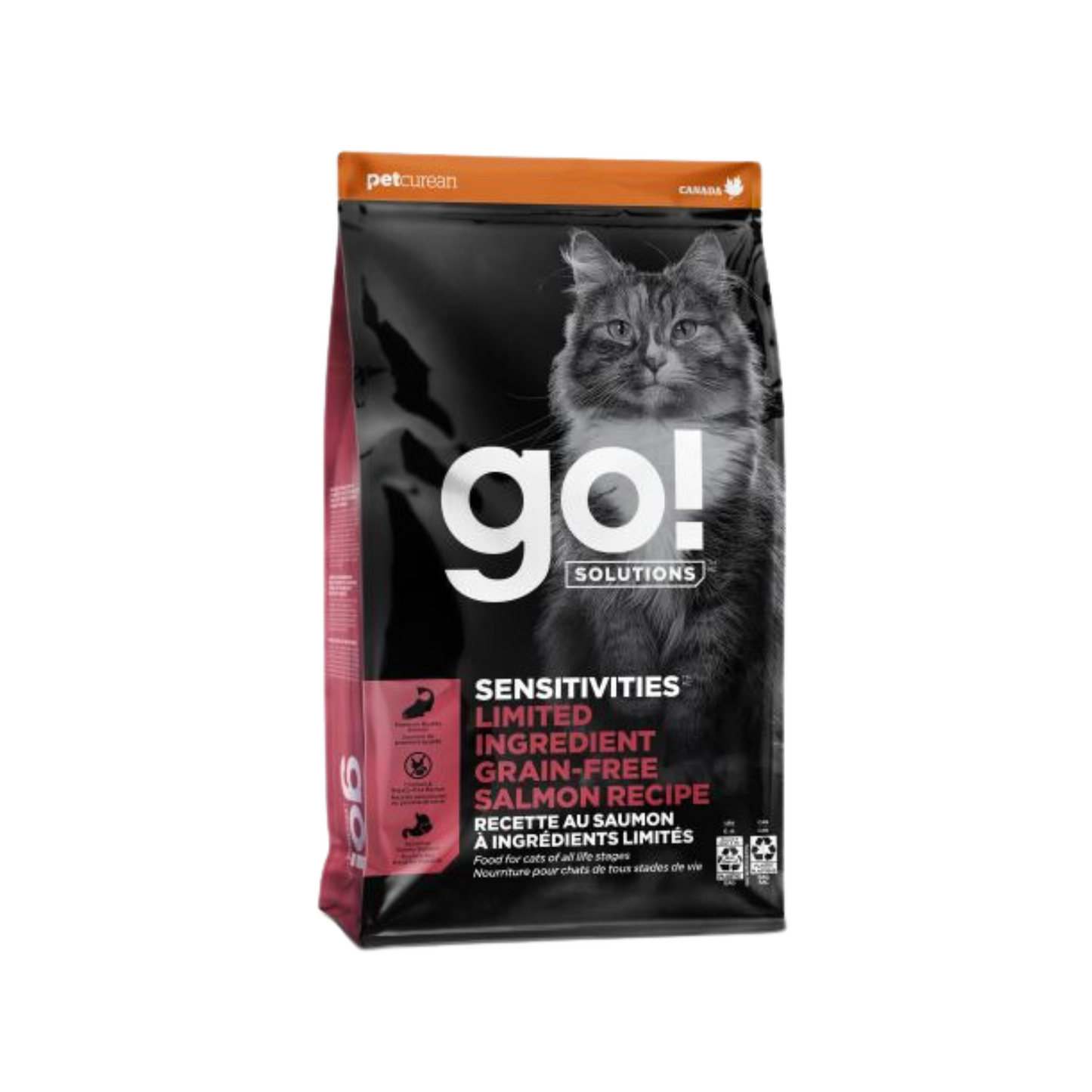 Go! - Sensitivities nourriture sèche pour chat (saumon, sans grains)