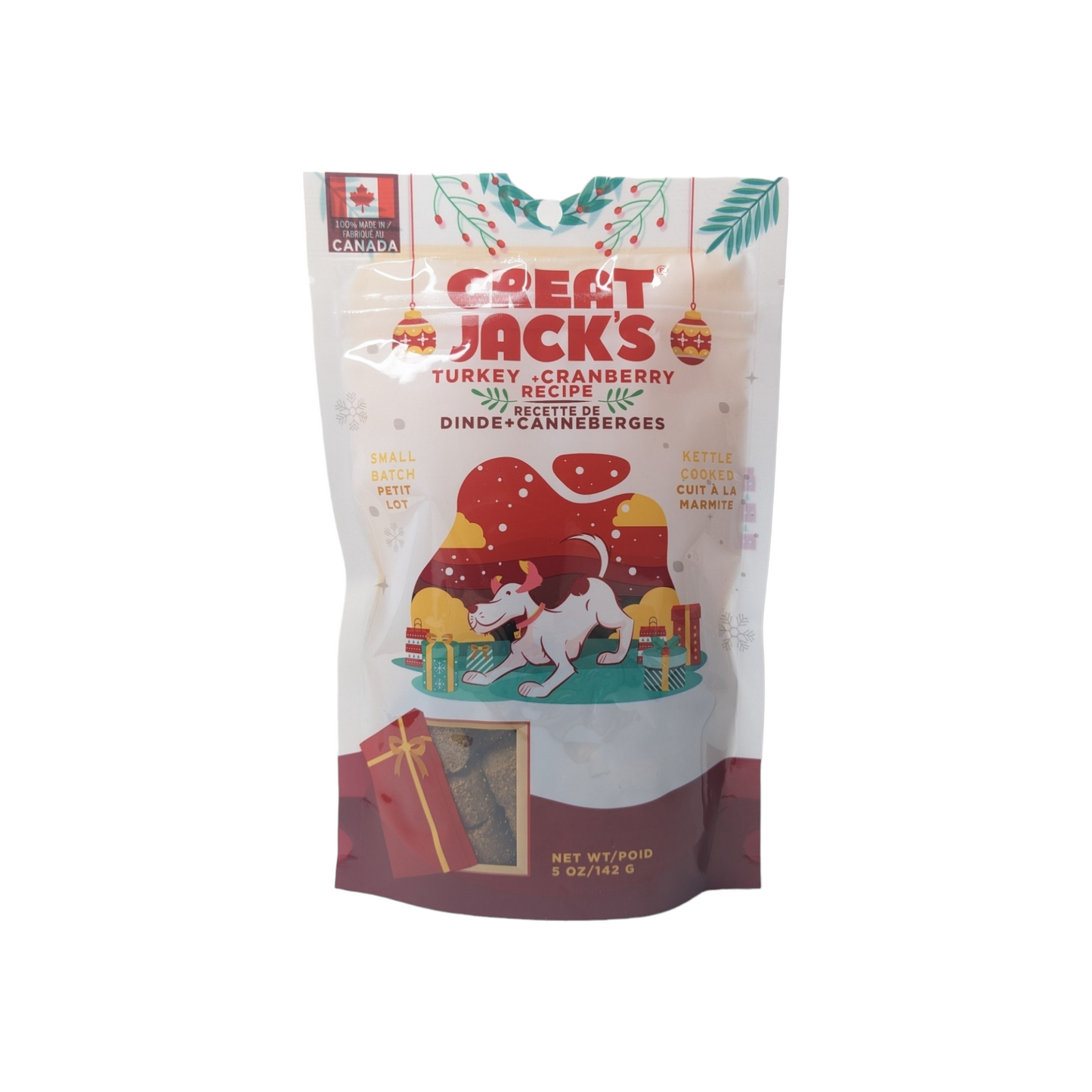 Great Jack's - Gâteries moelleuses des fêtes pour chien (dinde et canneberge)