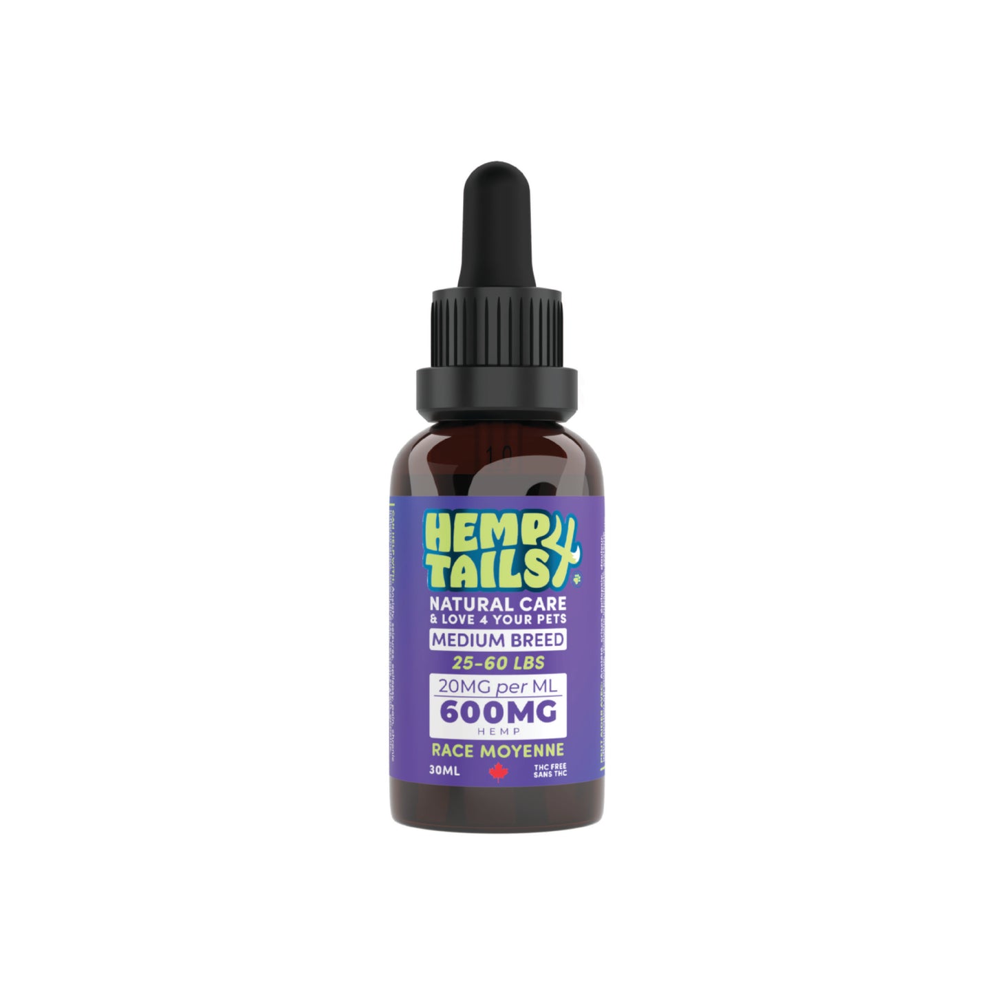 Hemp 4 Tails - Moyenne race (de 25 à 60 lb, 600 mg)