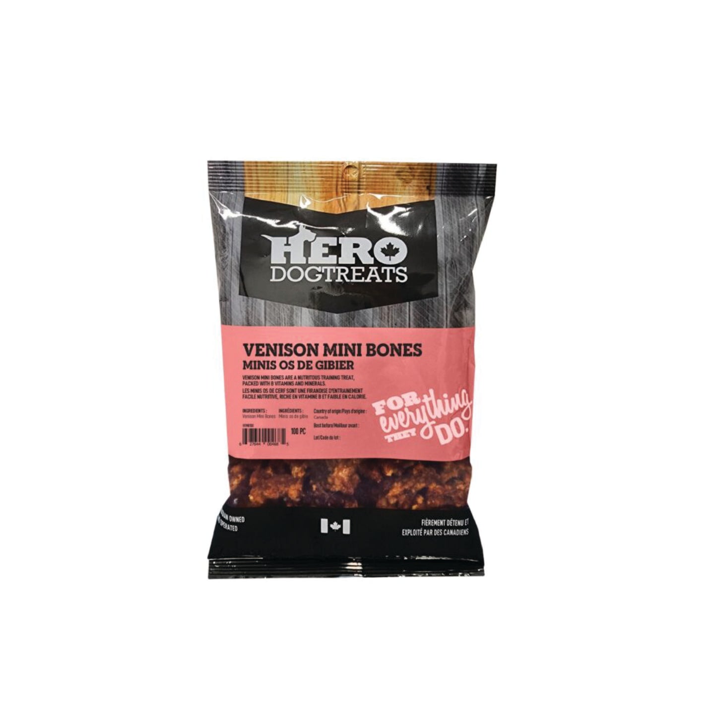 Hero Dog Treats - Gâteries d'entraînement mini os au gibier