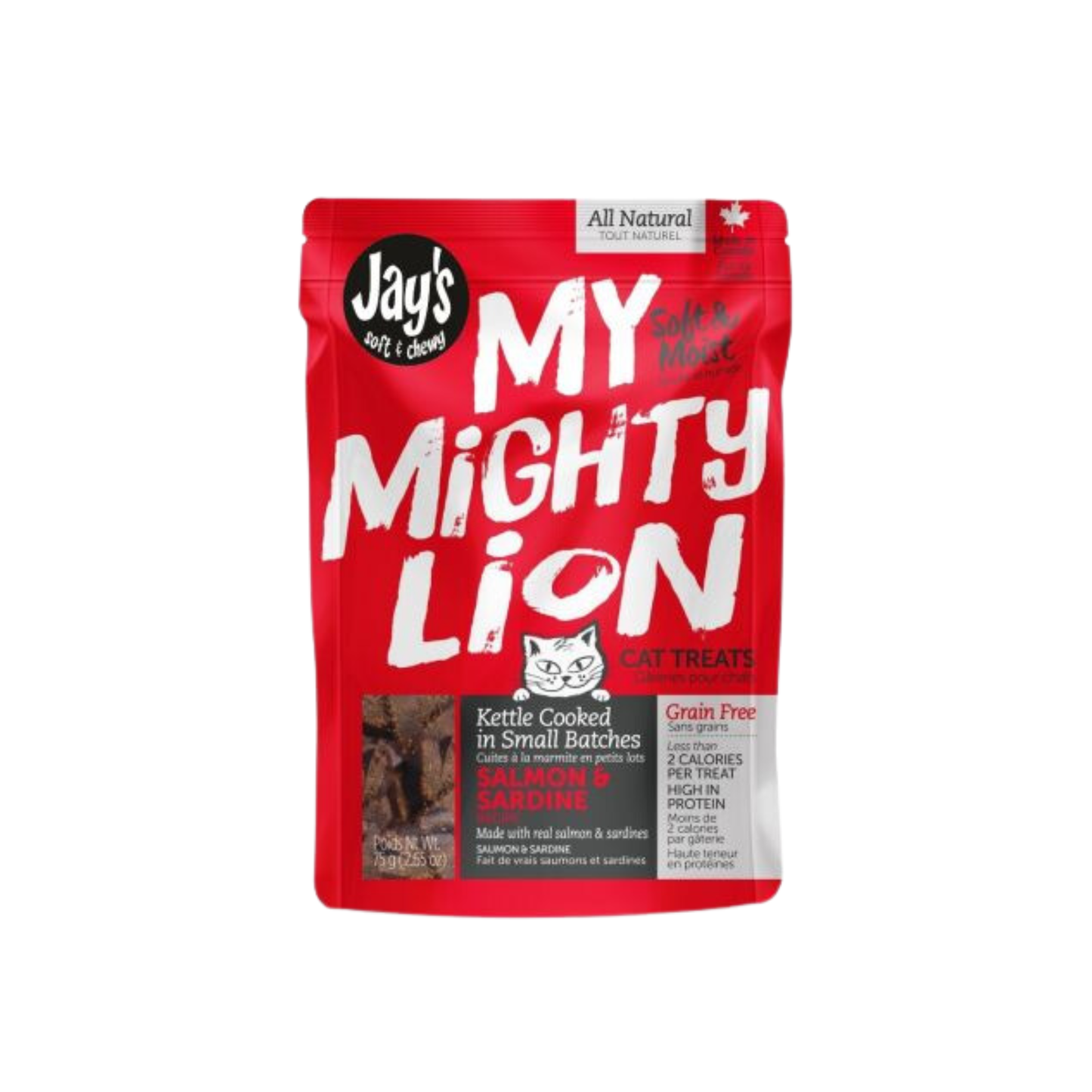 Jay's Gourmet - Friandises pour chat tendres et humides (saumon et sardine)