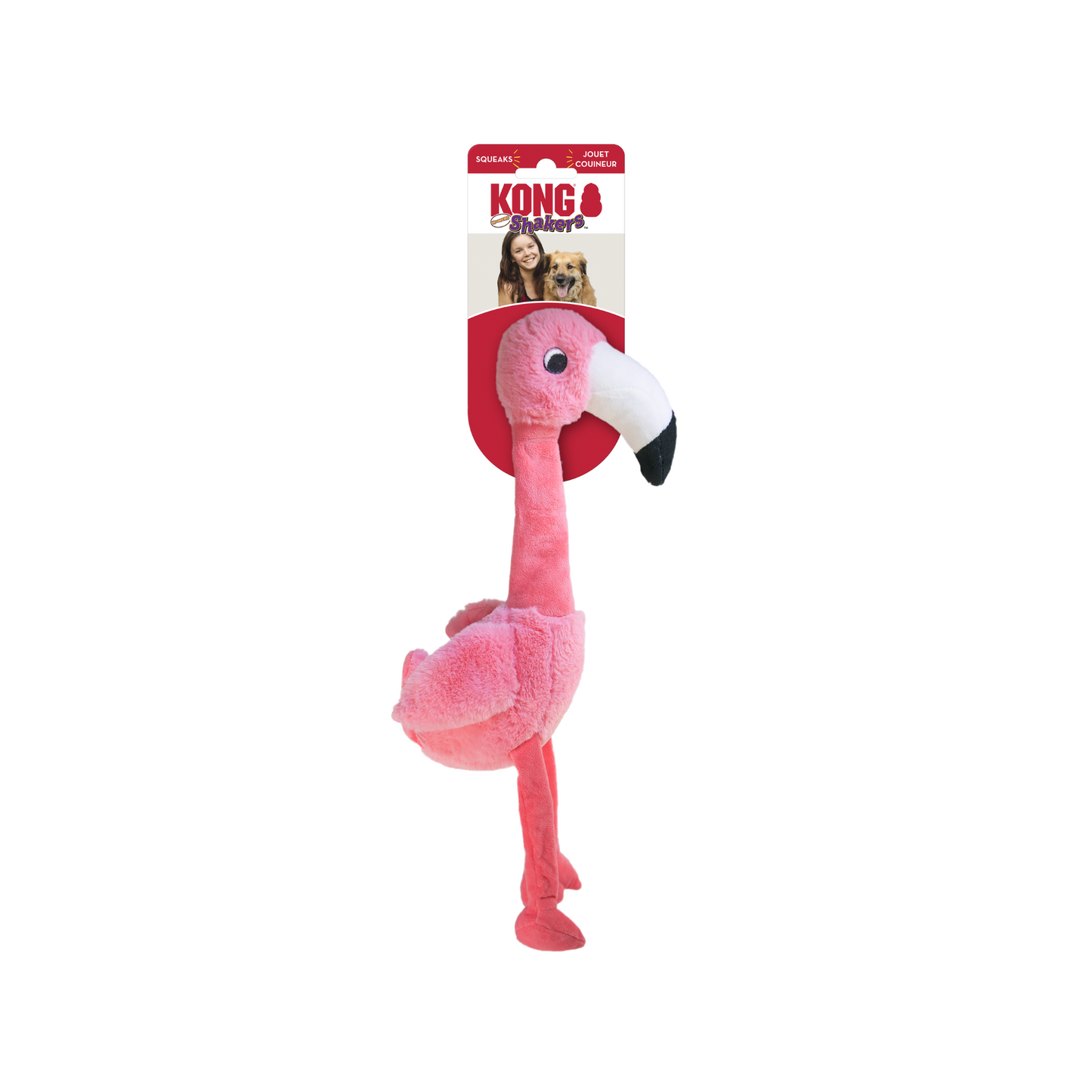 Kong - Peluche pour chien flamant rose Shakers Honkers