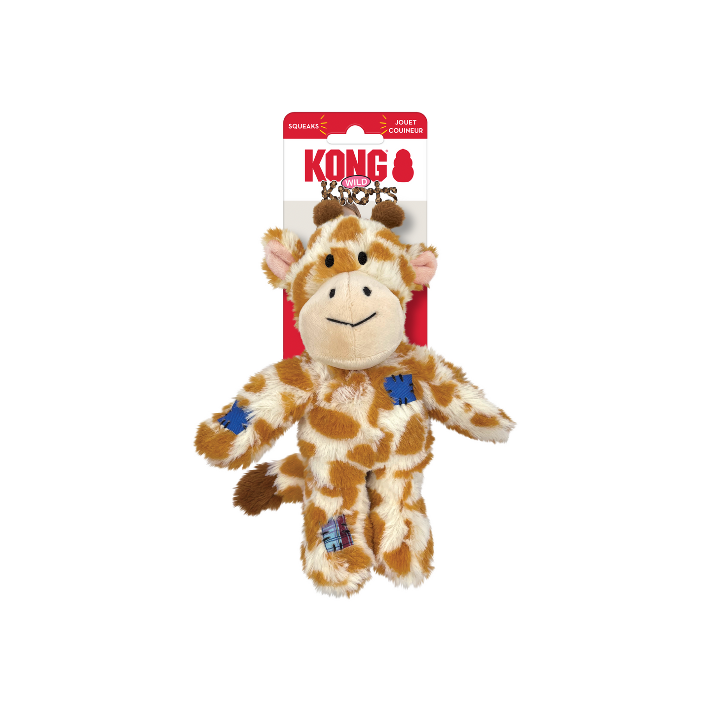 Kong - Peluche pour chien girafe avec cordes à l'intérieur