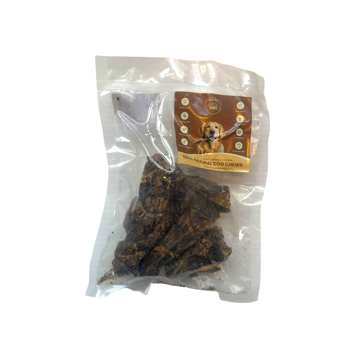 Munchie Bones - Gâteries pour chien de poumon de boeuf déshydraté