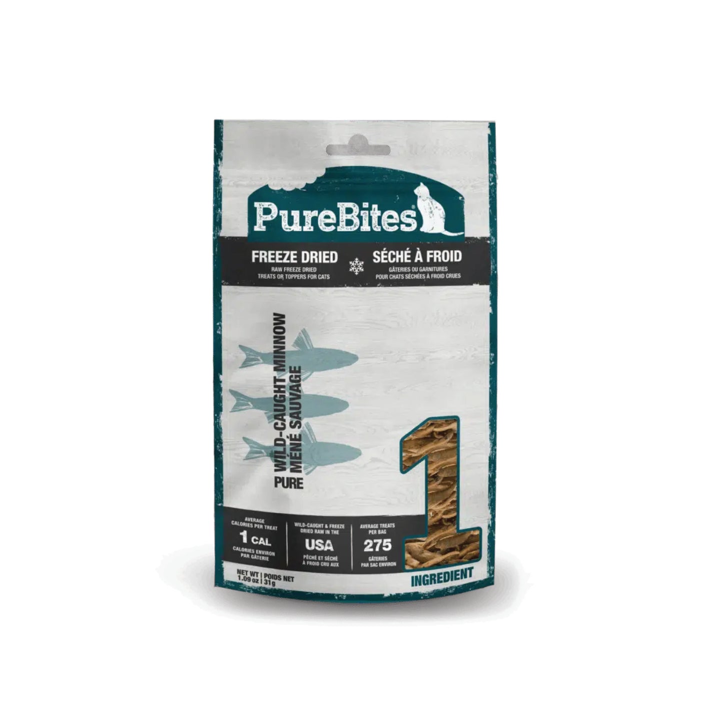 PureBites - Gâteries lyophilisées pour chat (méné)