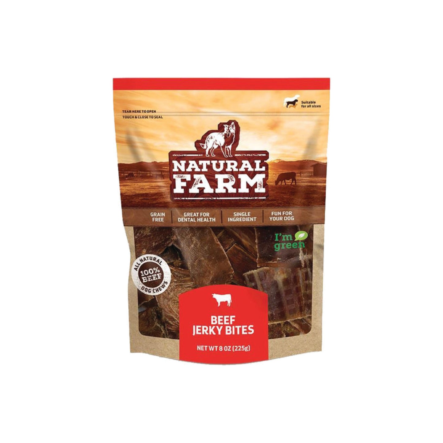 Natural Farm - Gâterie pour chien bouchées de boeuf (8 oz)
