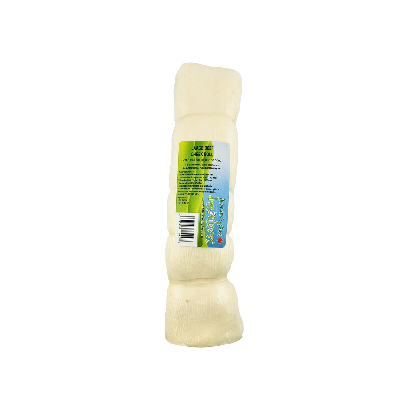 Nature's Own - Beef Cheek Roll Dog Chew (10-12")
