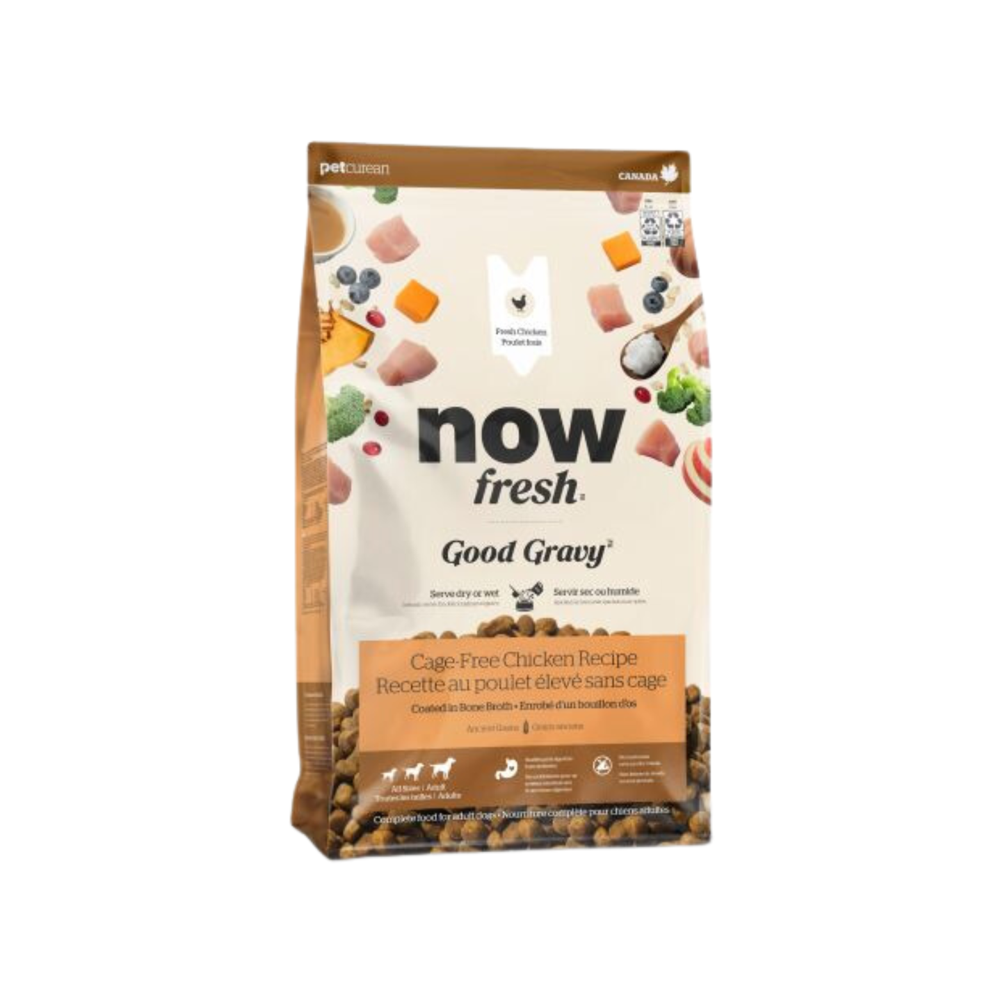 Now Fresh - Good Gravy Coated in Bone Broth Dry Dog Food (Chicken, with Grains)