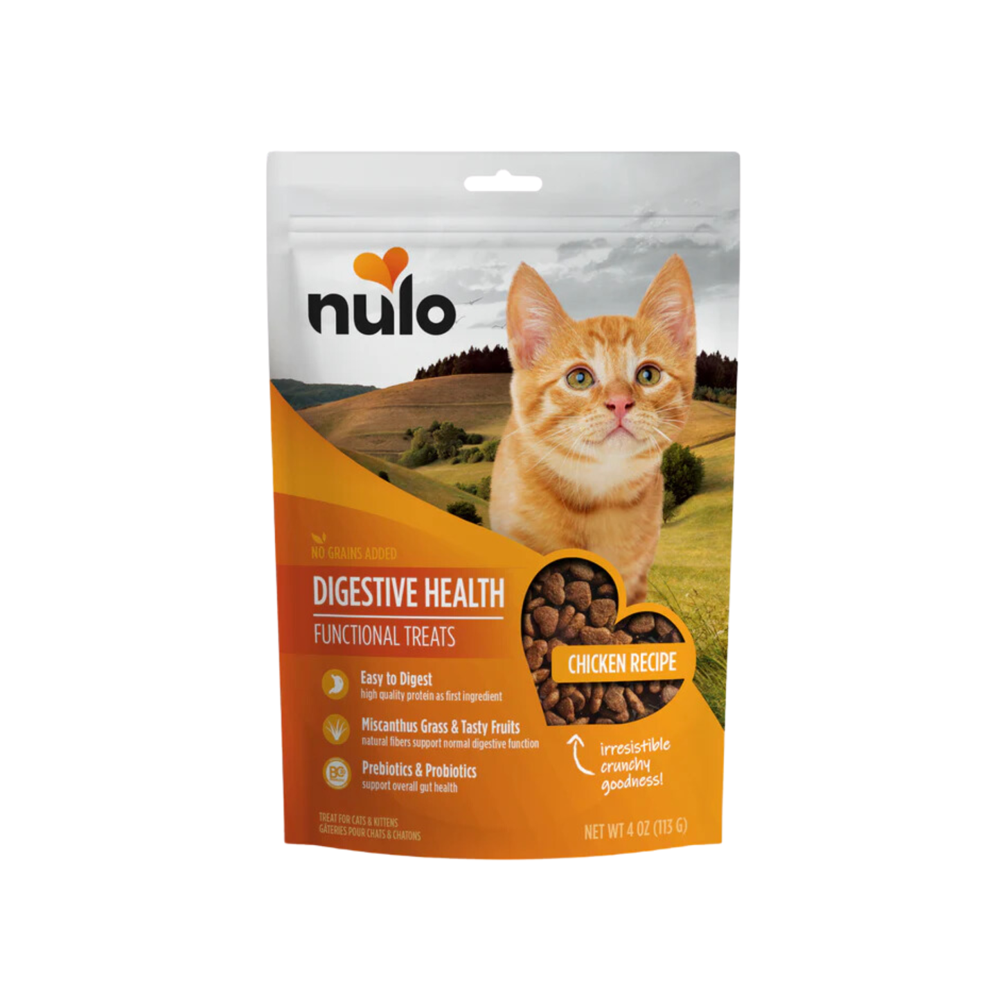 Nulo - Gâteries croquantes pour la santé digestive pour chat (au poulet)