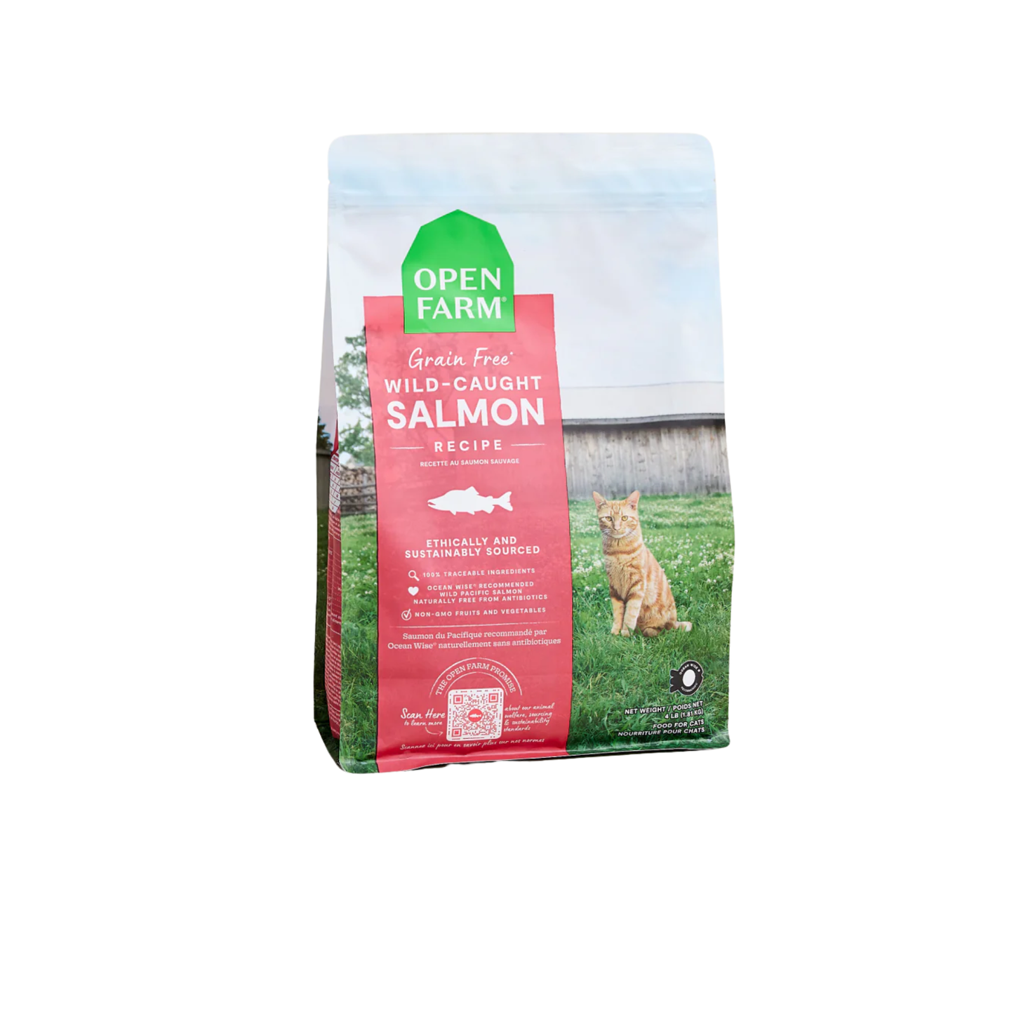 Open Farm - Croquettes pour chat (au saumon, sans grains)