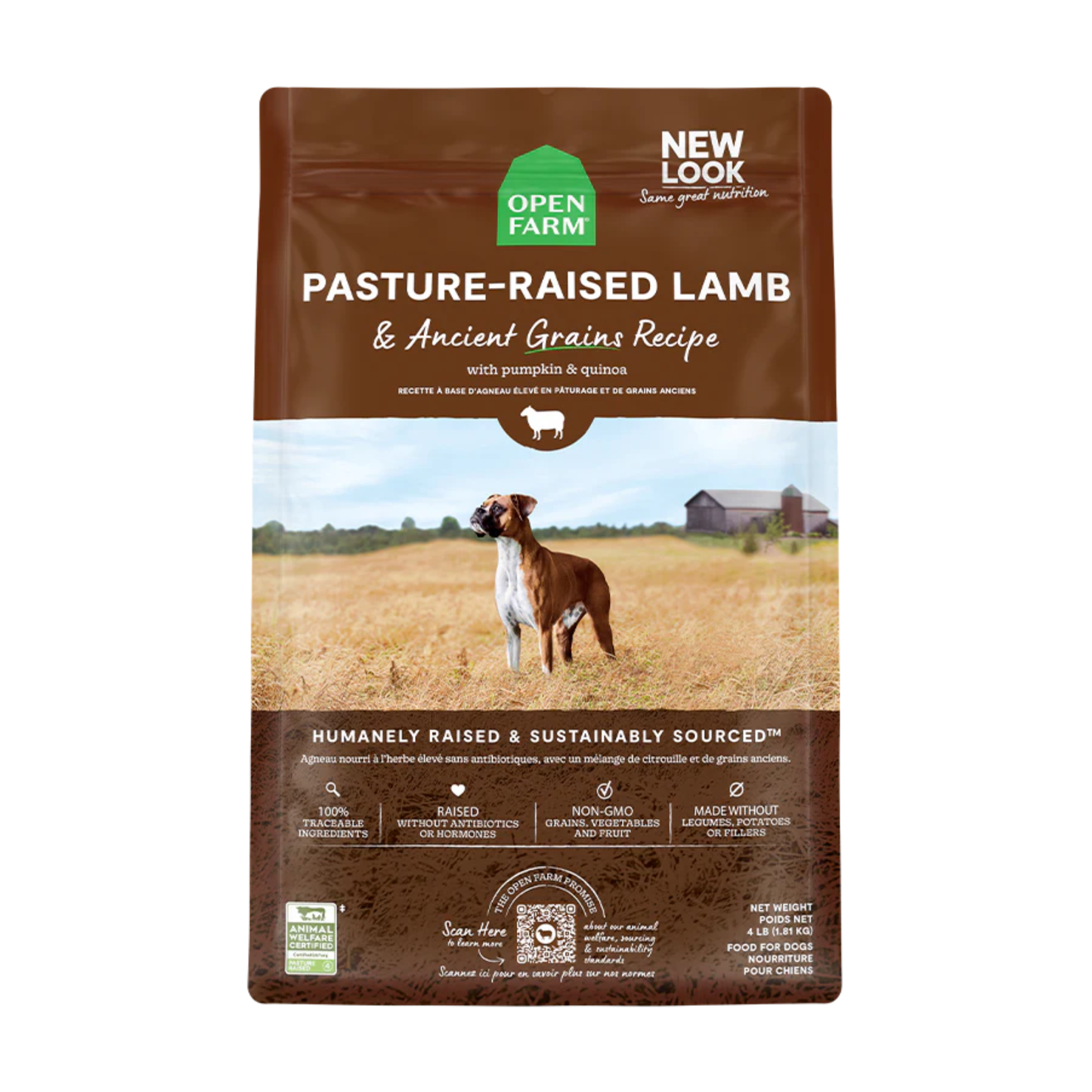Open Farm - Croquettes pour chien (agneau, avec grains)