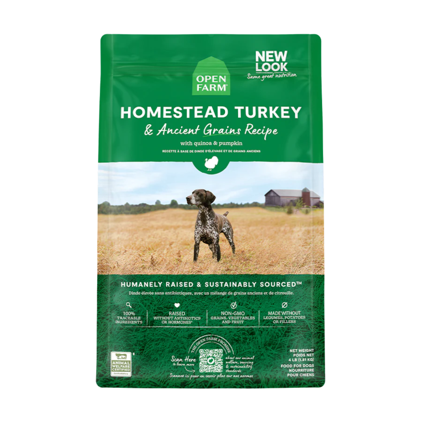 Open Farm - Croquettes pour chien (dinde, avec grains)