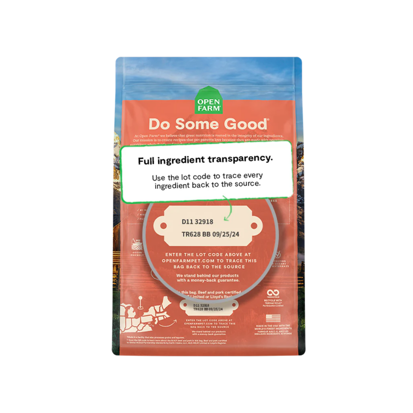Open Farm - Tide and Terrain sans grains RawMix pour chien (boeuf et poisson)