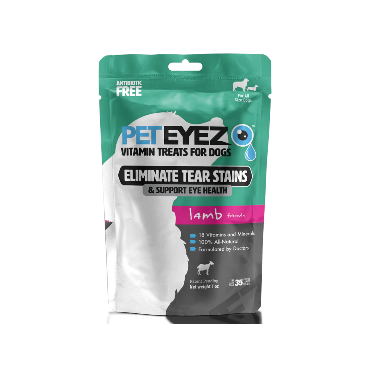 Pet Eyez – Gâteries pour chien anti-larmes (à l'agneau)
