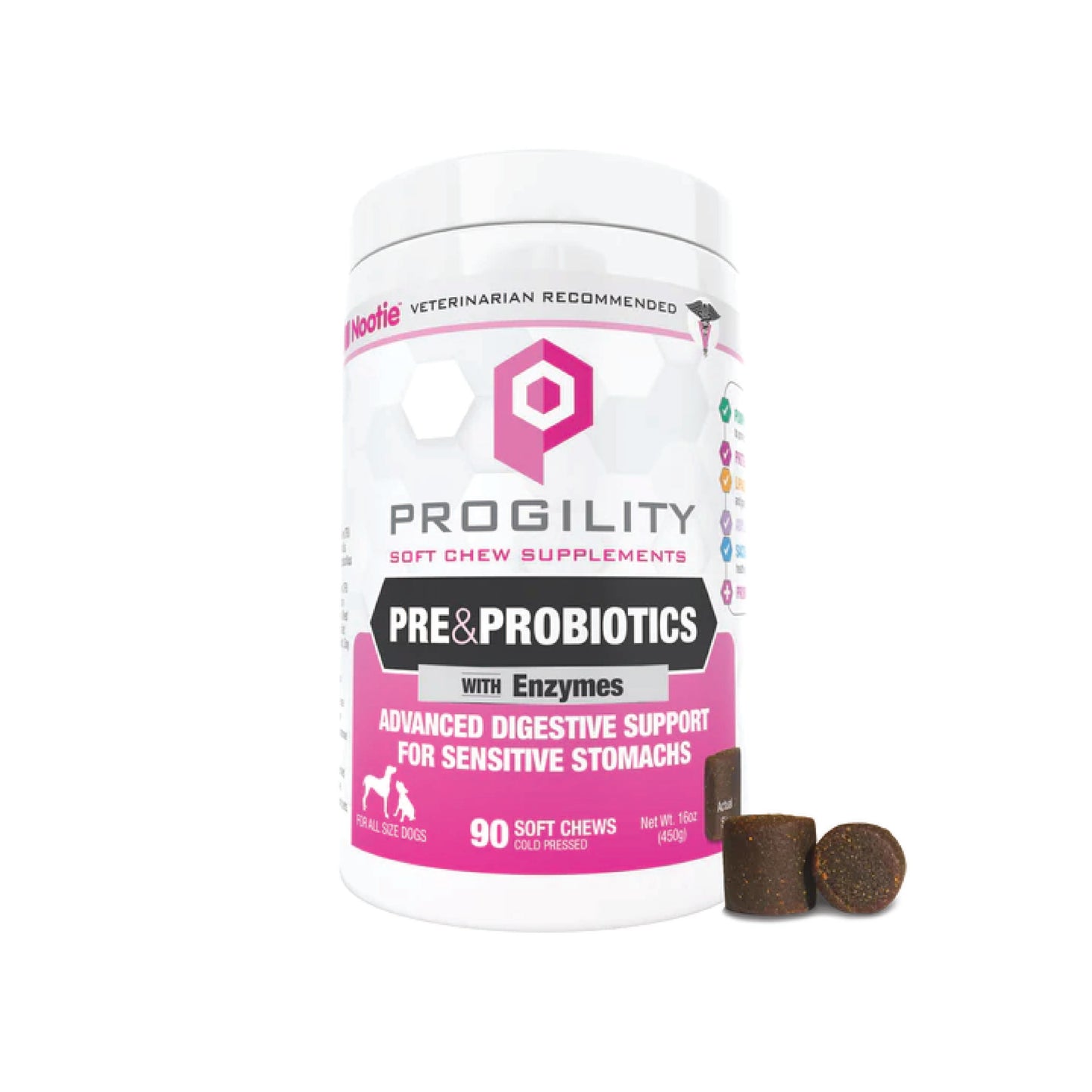 Progility - Suppléments à mâcher pour chien (pré et probiotiques)