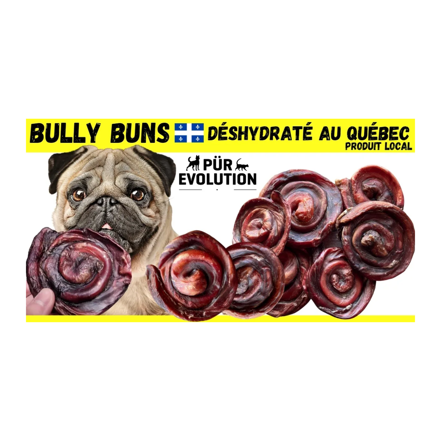 PÜR Evolution - Brioche de Bully Stick à mâcher pour chien (moyenne)