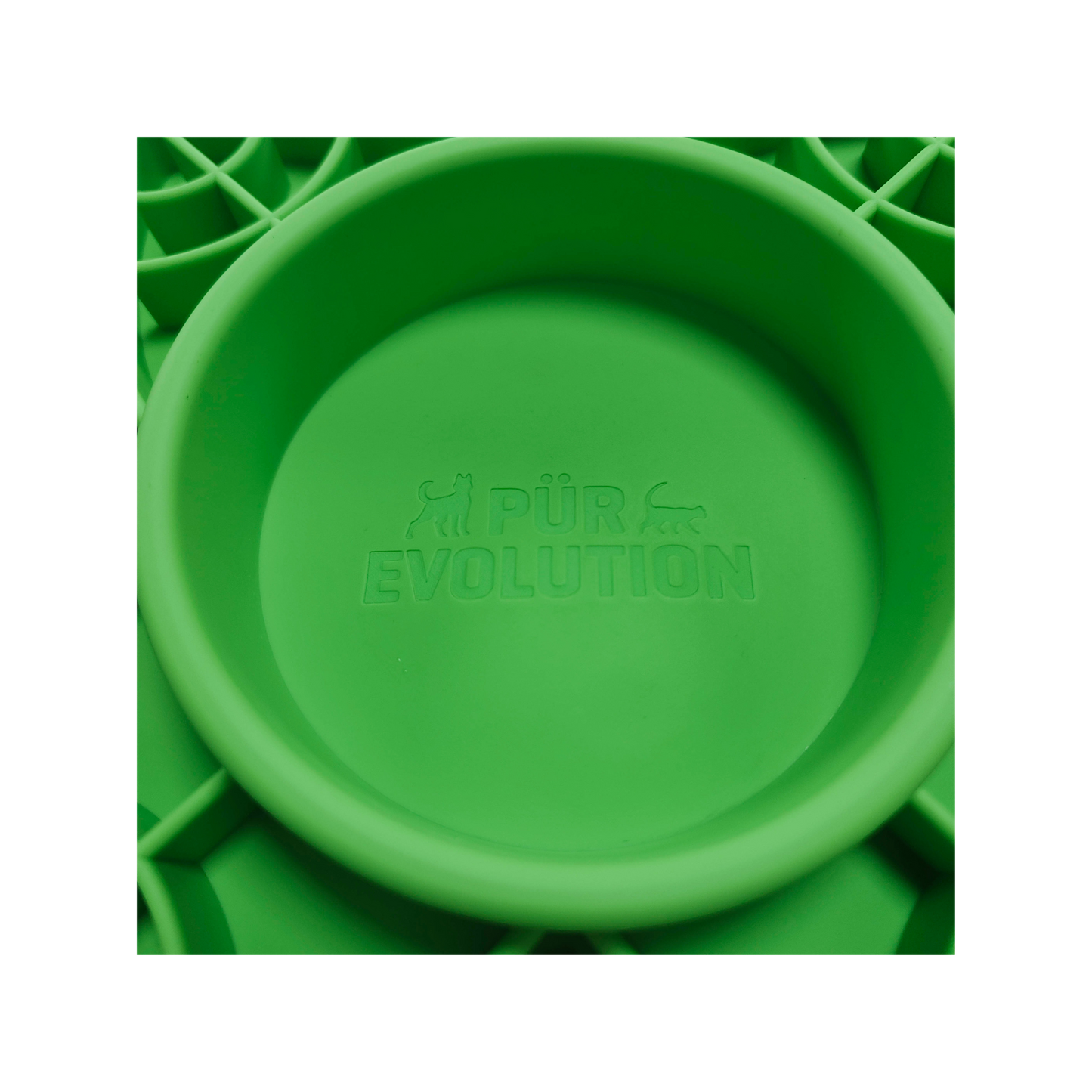 PÜR Evolution - LickaBowl tapis de lèche et ralentisseur pour chien et chat (vert)