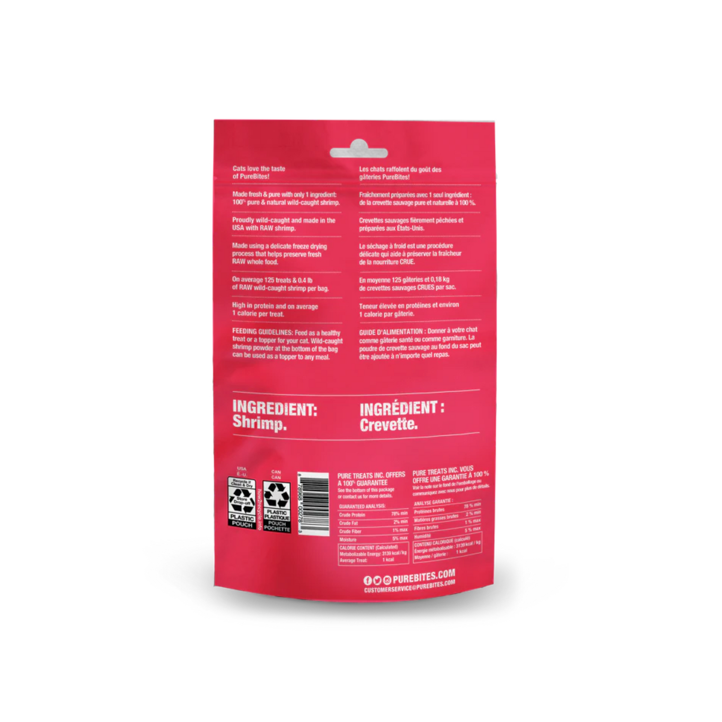 PureBites – Friandises pour chat lyophilisées (crevettes)
