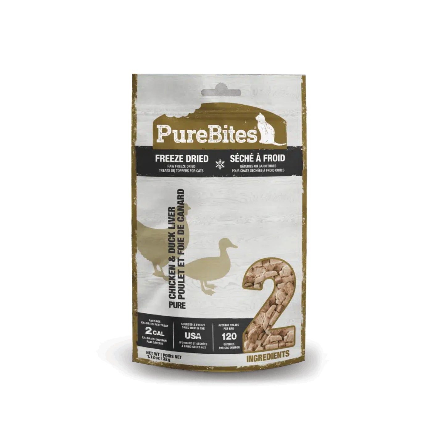 PureBites - Gâteries lyophilisées pour chat (poitrine de poulet et foie de canard)