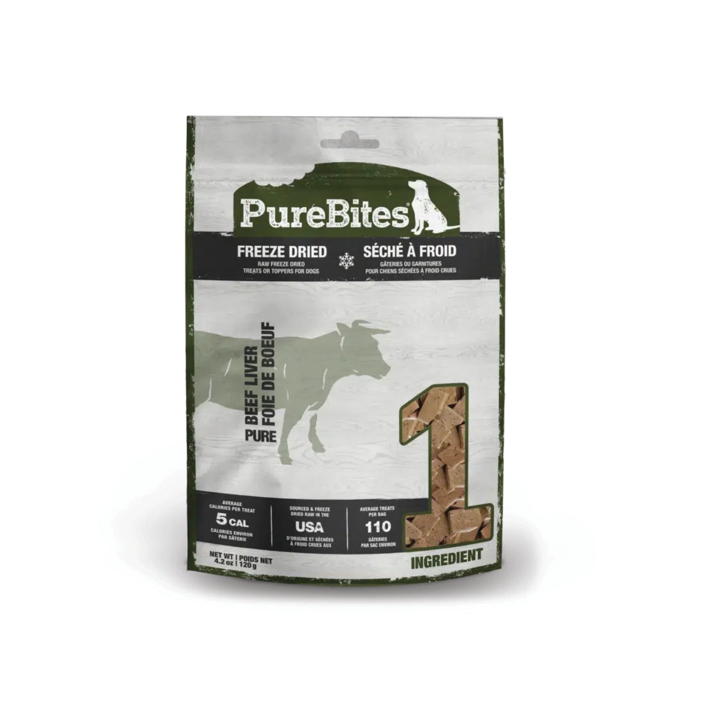 PureBites - Gâteries pour chiens lyophilisées (foie de bœuf)