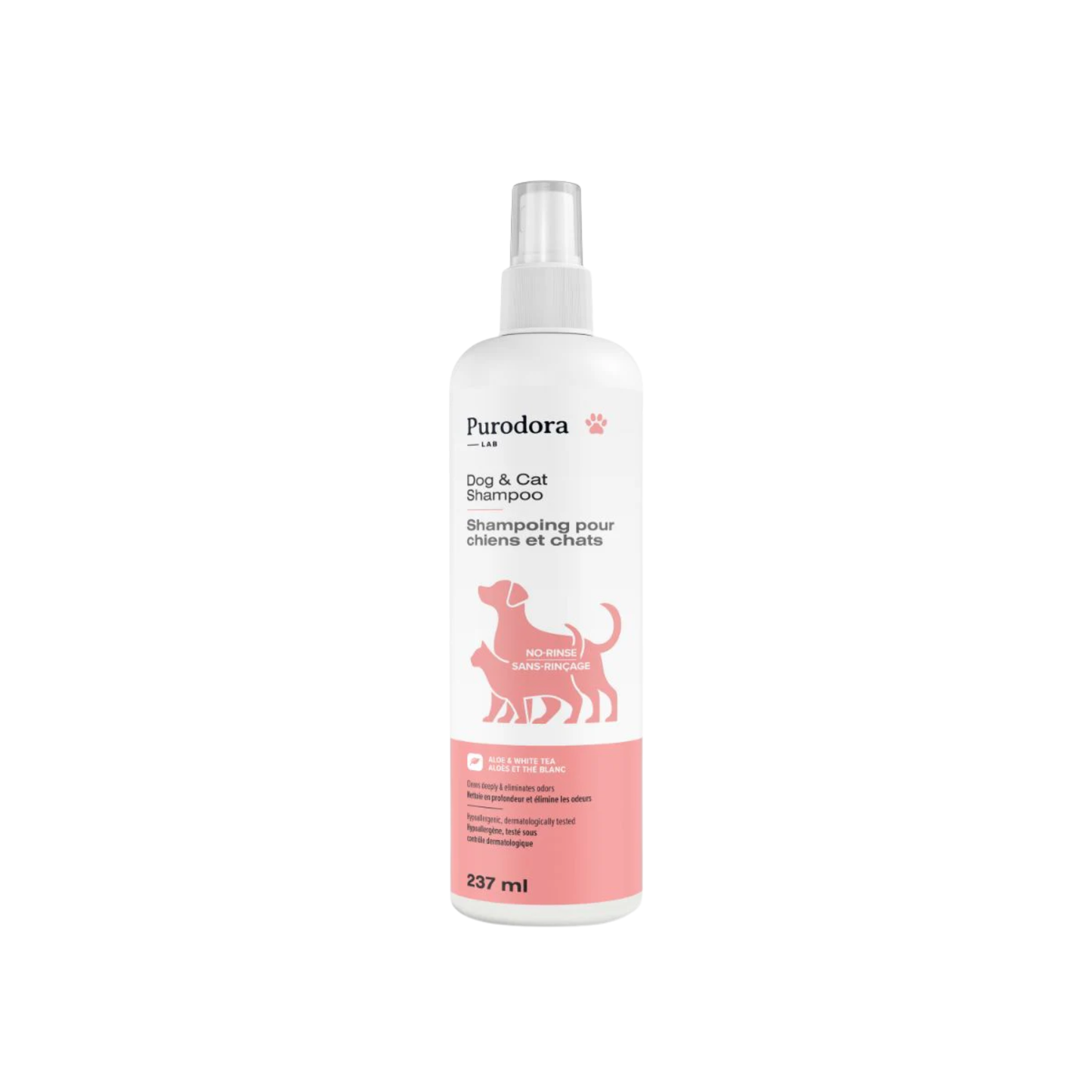 Purodora Lab - Shampooing sec désodorisant pour chien et chat