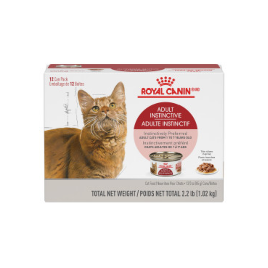 Royal Canin - Nourriture pour chat en conserve pour Adulte Instinctif tranches en sauce (paquet économique de 12)