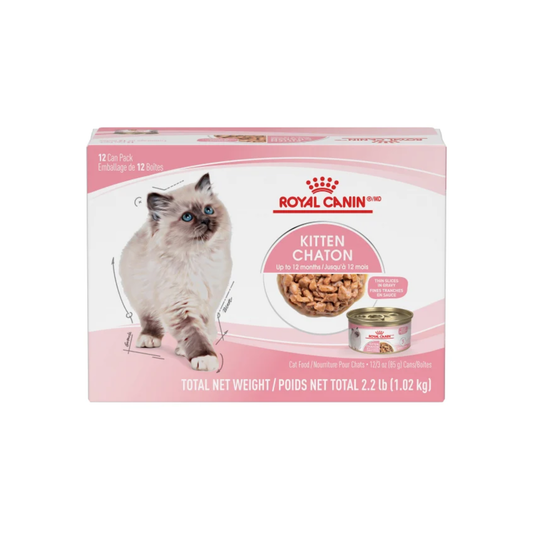 Royal Canin - Fines tranches en sauce nourriture pour chaton en conserve (paquet économique de 12)