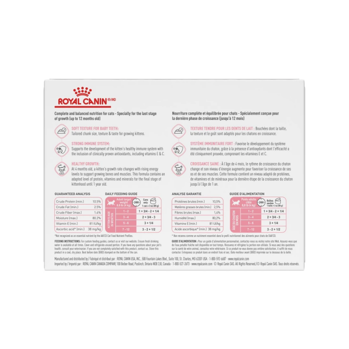 Royal Canin - Fines tranches en sauce nourriture pour chaton en conserve (paquet économique de 12)