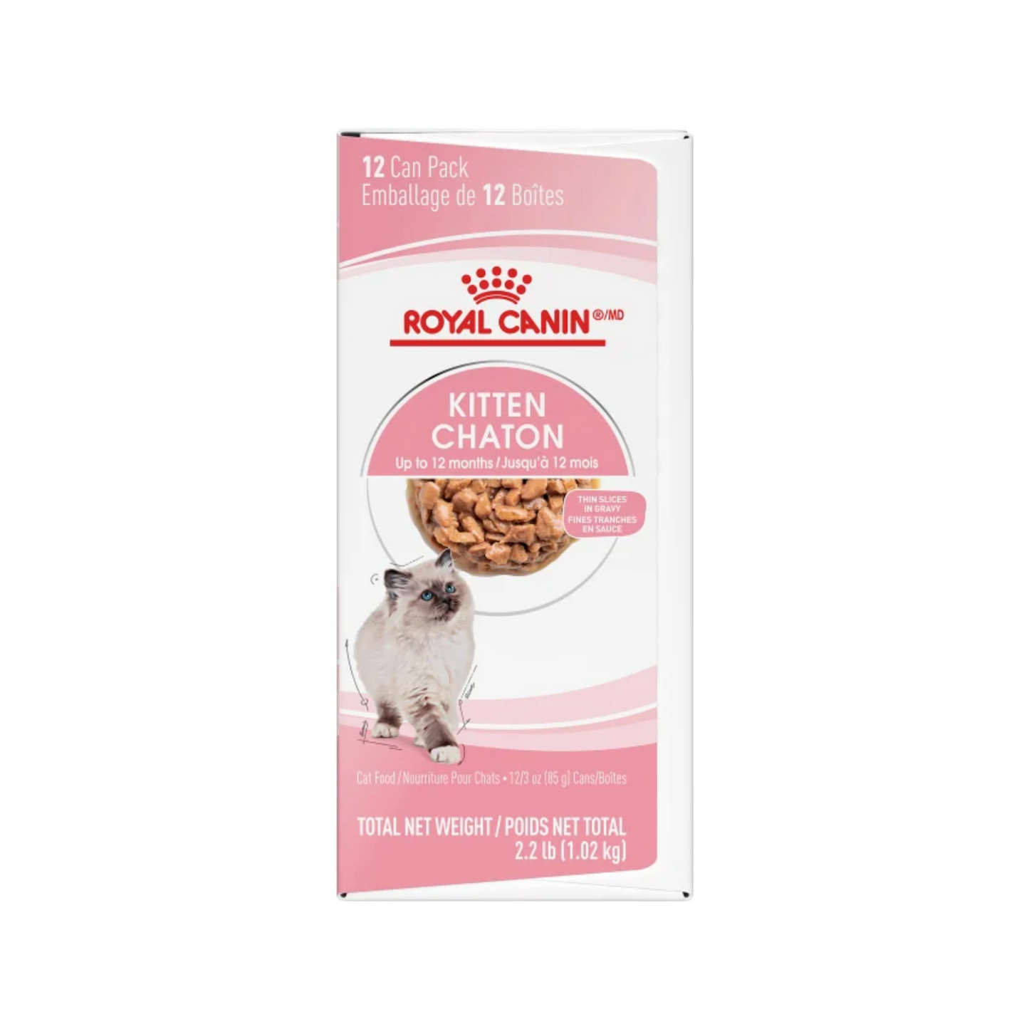Royal Canin - Fines tranches en sauce nourriture pour chaton en conserve (paquet économique de 12)