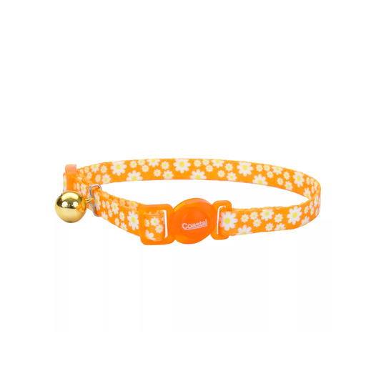 Safe Cat - Collier pour chat ajustable et détachable (marguerite orange)