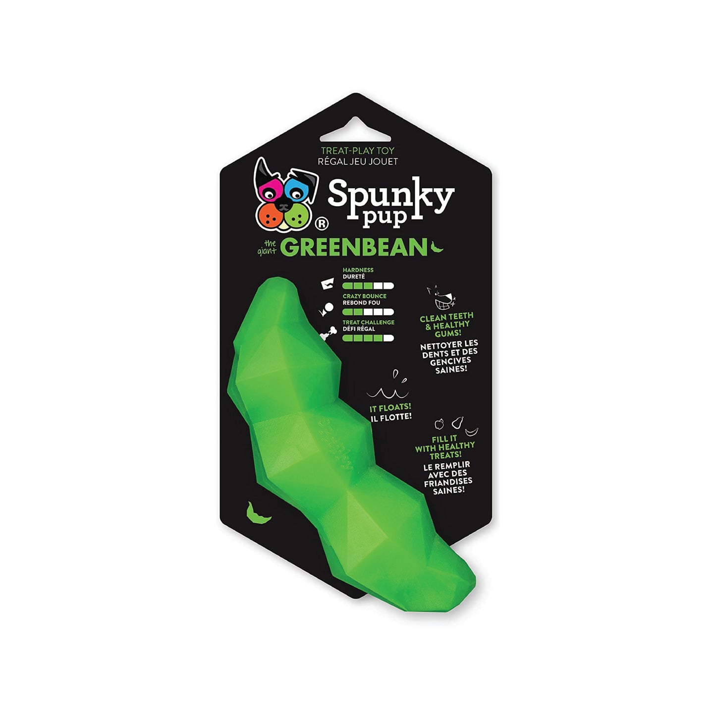 Spunky Pup - Jouet pour chien distributeur de friandises (haricot vert)