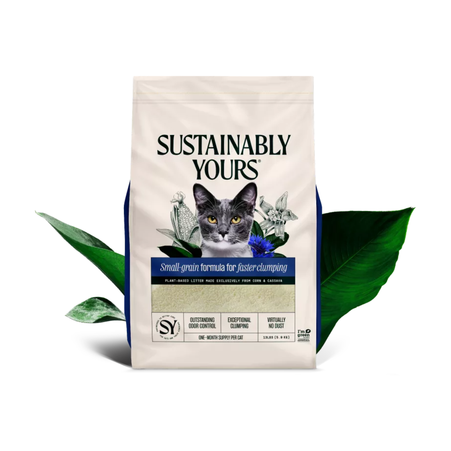 Sustainably Yours – Litière compostable et jetable dans les toilettes (petits grains)