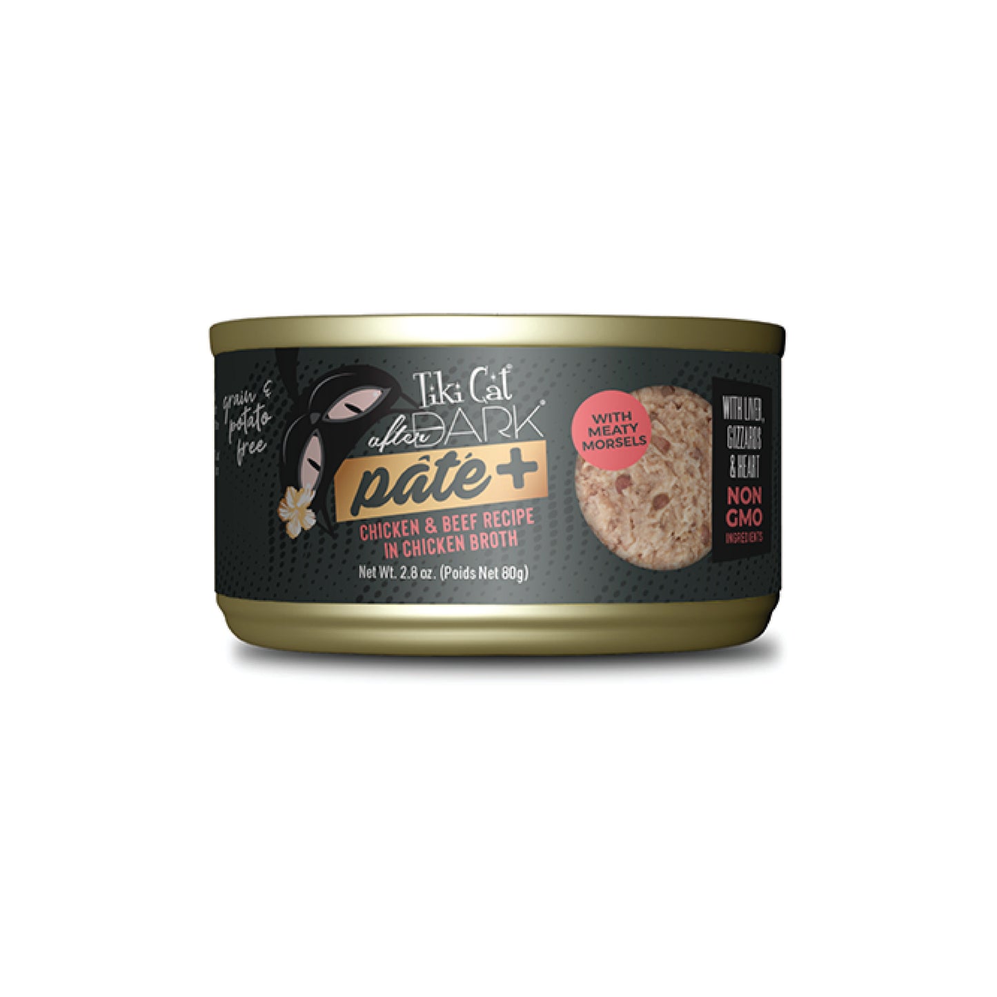 Tiki Cat - After Dark nourriture humide pour chat au poulet et au boeuf (pâté)