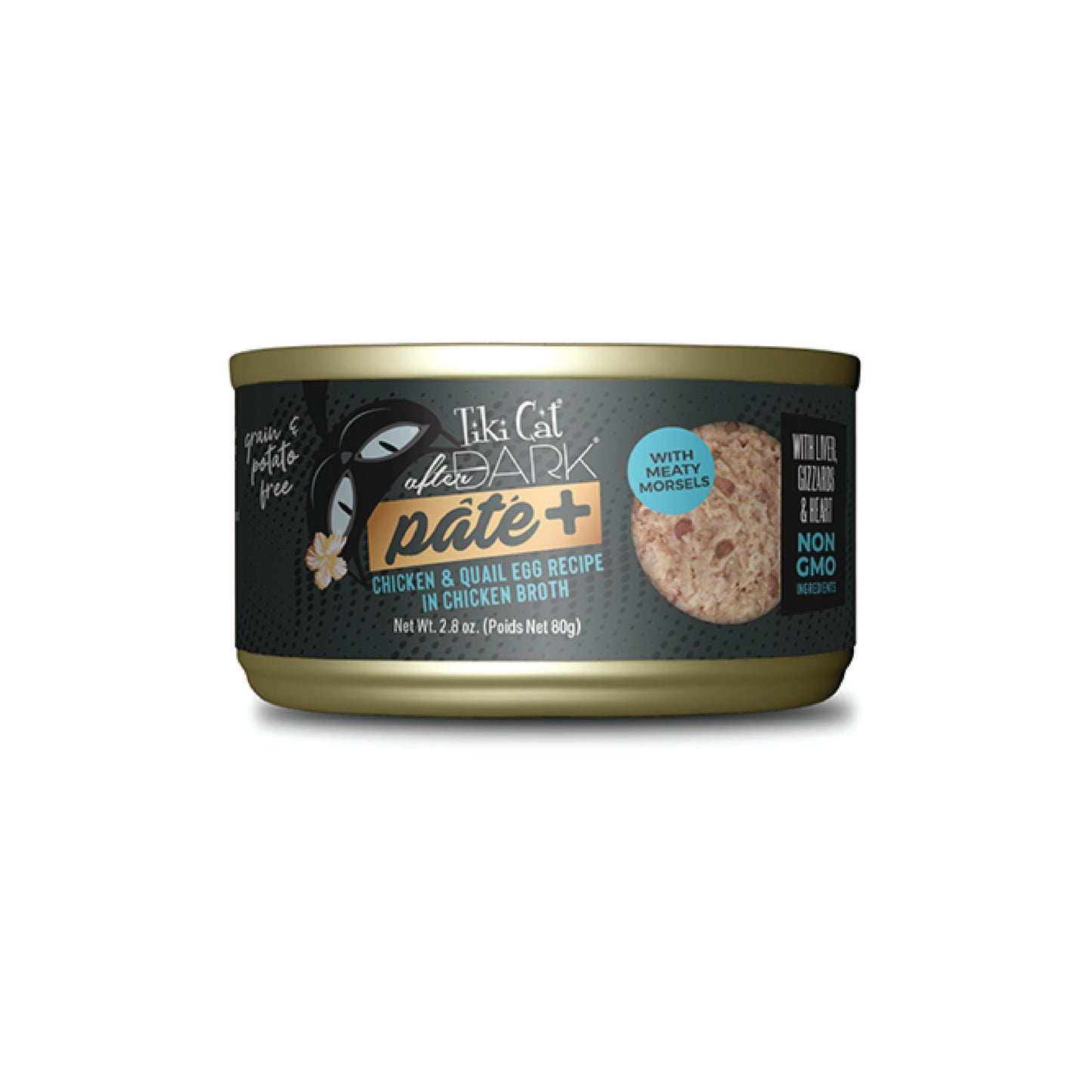 Tiki Cat - After Dark nourriture humide pour chat au poulet et aux œufs de caille (pâté)