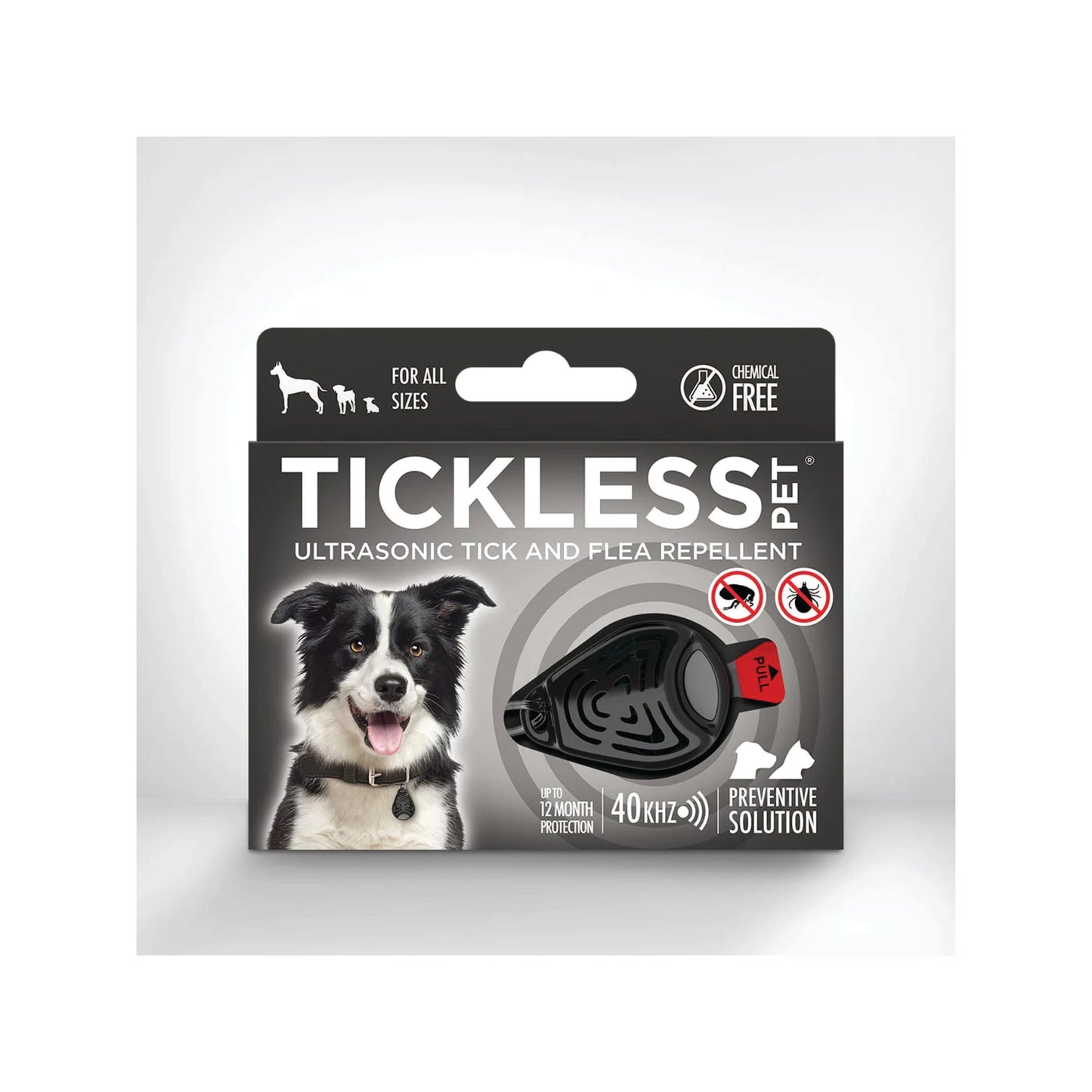 Tickless - Répulsif sans produits chimiques contre les tiques et les puces (noir)